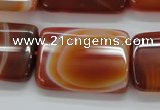 CAA300 15.5 inches 23*30mm rectangle red line agate gemstone beads