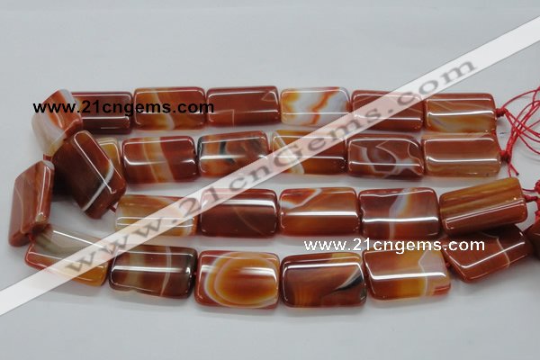 CAA300 15.5 inches 23*30mm rectangle red line agate gemstone beads