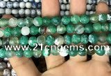 CAA3000 15 inches 8mm faceted round fire crackle agate beads wholesale