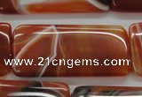 CAA301 15.5 inches 25*50mm rectangle red line agate gemstone beads