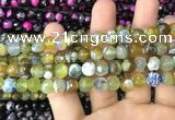 CAA3011 15 inches 8mm faceted round fire crackle agate beads wholesale