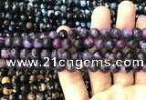 CAA3015 15 inches 8mm faceted round fire crackle agate beads wholesale