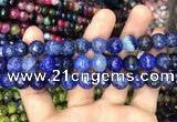 CAA3045 15 inches 10mm faceted round fire crackle agate beads wholesale