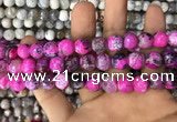 CAA3060 15 inches 10mm faceted round fire crackle agate beads wholesale