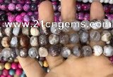 CAA3061 15 inches 10mm faceted round fire crackle agate beads wholesale