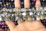 CAA3066 15 inches 10mm faceted round fire crackle agate beads wholesale