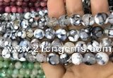 CAA3071 15 inches 10mm faceted round fire crackle agate beads wholesale