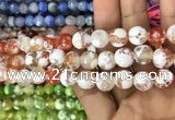 CAA3073 15 inches 10mm faceted round fire crackle agate beads wholesale