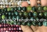 CAA3080 15 inches 10mm faceted round fire crackle agate beads wholesale