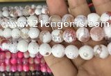 CAA3082 15 inches 10mm faceted round fire crackle agate beads wholesale