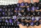 CAA3095 15 inches 10mm faceted round fire crackle agate beads wholesale