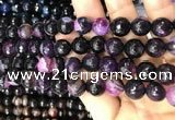 CAA3096 15 inches 10mm faceted round fire crackle agate beads wholesale