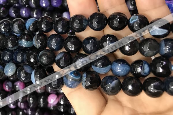 CAA3097 15 inches 10mm faceted round fire crackle agate beads wholesale