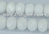 CAA31 15.5 inches 10*14mm rondelle white agate gemstone beads