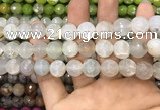CAA3147 15 inches 12mm faceted round fire crackle agate beads wholesale