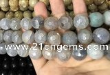 CAA3232 15 inches 16mm faceted round fire crackle agate beads wholesale