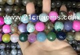 CAA3240 15 inches 16mm faceted round fire crackle agate beads wholesale