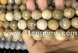 CAA3243 15 inches 16mm faceted round fire crackle agate beads wholesale