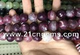 CAA3244 15 inches 16mm faceted round fire crackle agate beads wholesale