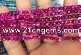 CAA3263 15 inches 4mm faceted round agate beads wholesale