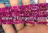 CAA3263 15 inches 4mm faceted round agate beads wholesale