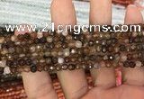 CAA3269 15 inches 4mm faceted round agate beads wholesale