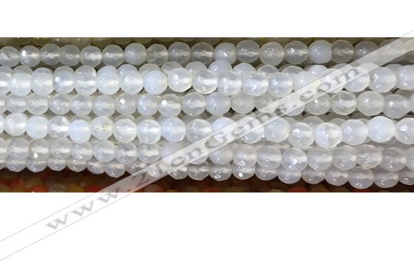 CAA3290 15 inches 6mm faceted round agate beads wholesale