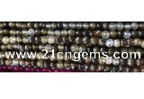 CAA3294 15 inches 6mm faceted round agate beads wholesale