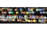 CAA3296 15 inches 6mm faceted round agate beads wholesale