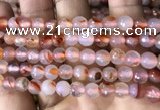 CAA3302 15 inches 6mm faceted round agate beads wholesale