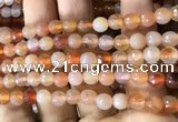 CAA3303 15 inches 6mm faceted round agate beads wholesale