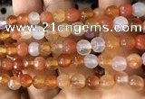 CAA3304 15 inches 6mm faceted round agate beads wholesale