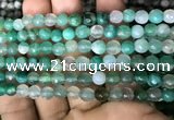 CAA3309 15 inches 6mm faceted round agate beads wholesale