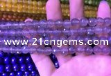 CAA3330 15 inches 8mm faceted round agate beads wholesale