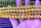 CAA3331 15 inches 8mm faceted round agate beads wholesale