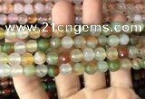 CAA3345 15 inches 8mm faceted round agate beads wholesale