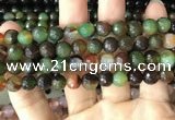 CAA3346 15 inches 8mm faceted round agate beads wholesale