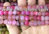 CAA3351 15 inches 8mm faceted round agate beads wholesale