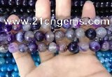 CAA3366 15 inches 10mm faceted round agate beads wholesale