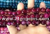 CAA3369 15 inches 10mm faceted round agate beads wholesale