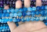 CAA3374 15 inches 10mm faceted round agate beads wholesale