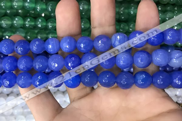 CAA3376 15 inches 10mm faceted round agate beads wholesale