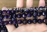 CAA3379 15 inches 10mm faceted round agate beads wholesale