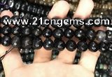 CAA3381 15 inches 10mm faceted round agate beads wholesale