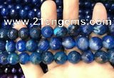 CAA3407 15 inches 12mm faceted round agate beads wholesale