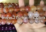 CAA3422 15 inches 14mm faceted round agate beads wholesale