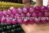 CAA3425 15 inches 14mm faceted round agate beads wholesale