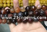 CAA3427 15 inches 14mm faceted round agate beads wholesale