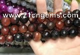 CAA3428 15 inches 14mm faceted round agate beads wholesale