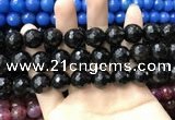 CAA3437 15 inches 14mm faceted round agate beads wholesale